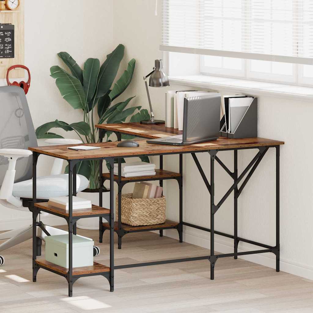 Desk Old Wood 139 x 139 x 75 cm Engineered Wood