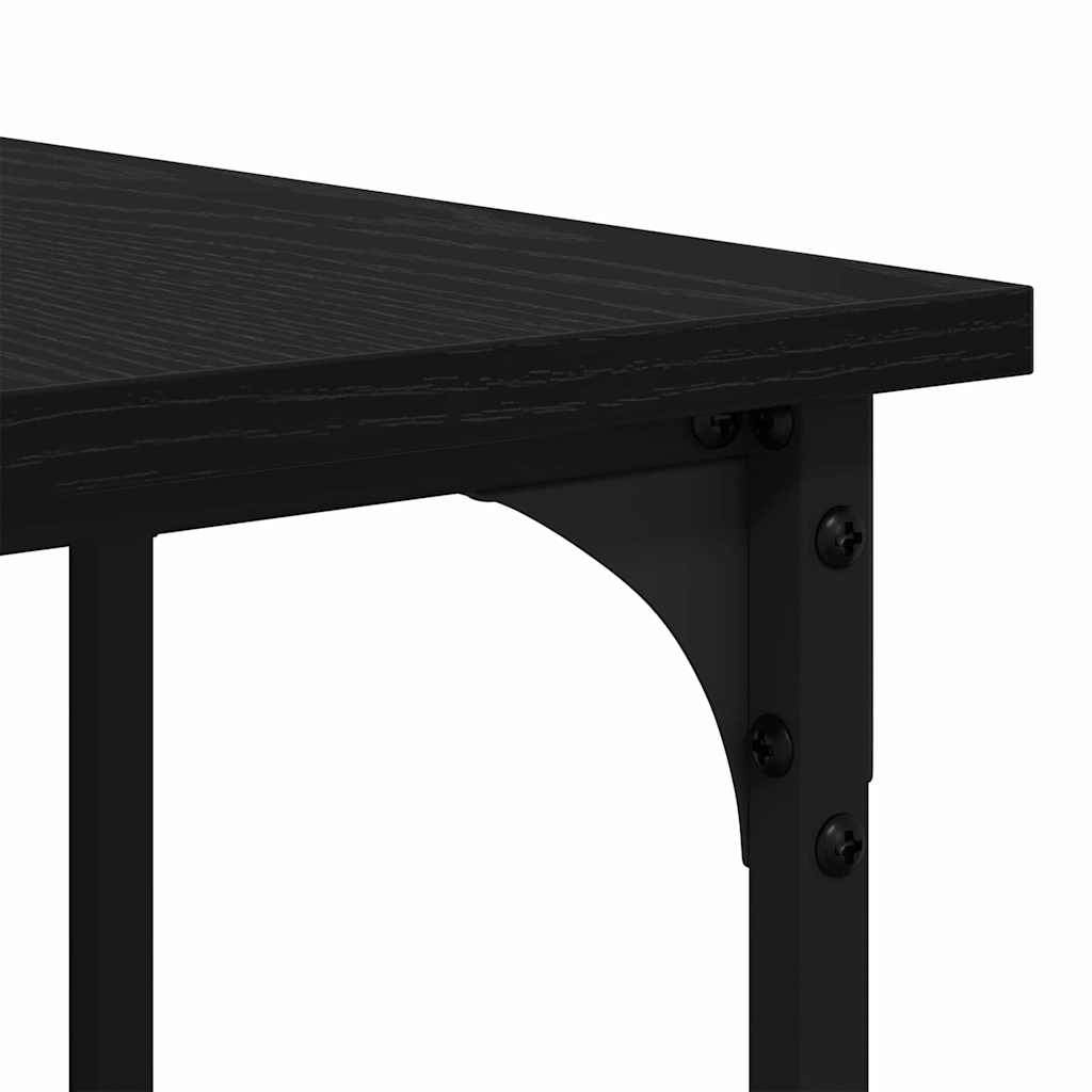 Desk Black Oak 139 x 139 x 75 cm Engineered Wood