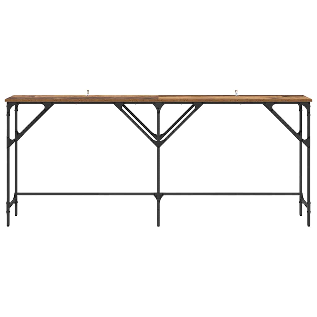 Console Table Old Wood 180 x 30 x 75 cm Engineered Wood