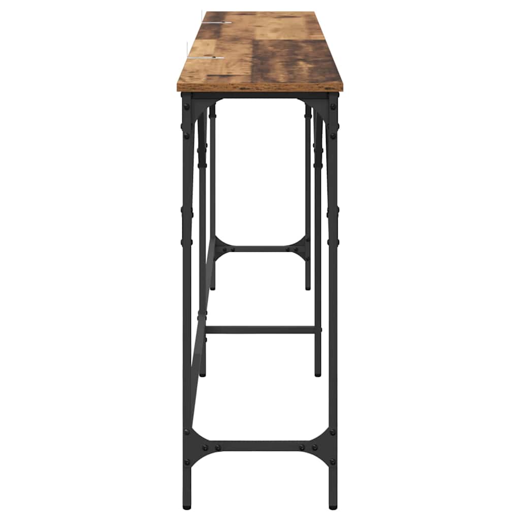 Console Table Old Wood 180 x 30 x 75 cm Engineered Wood
