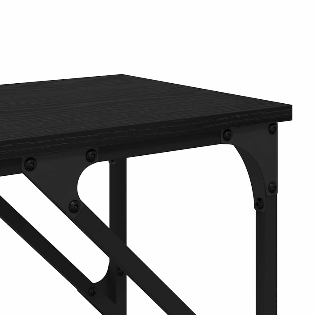 Console Table Black Oak 180 x 30 x 75 cm Engineered Wood