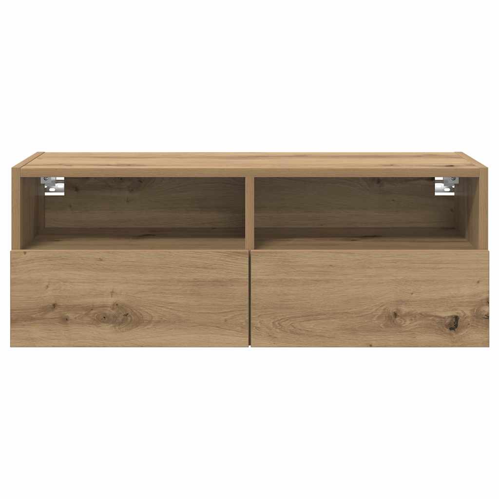 TV Wall Cabinet Artisan Oak 80 x 30 x 30 cm Engineered Wood
