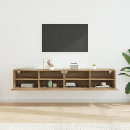 TV Wall Cabinets Wall-mounted 2 pcs Artisan Oak 80 x 30 x 30 cm