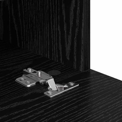 TV Wall Cabinet Black Oak 80 x 30 x 30 cm Engineered Wood