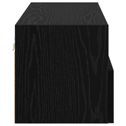 TV Wall Cabinets Wall-mounted 2 pcs Black Oak 80 x 30 x 30 cm