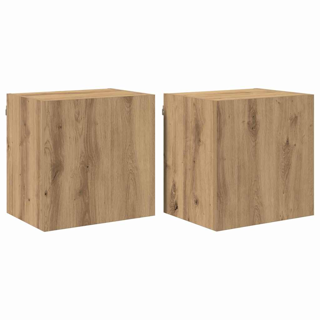 TV Wall Cabinets 2 pcs Artisan Oak 40.5 x 30 x 40 cm
