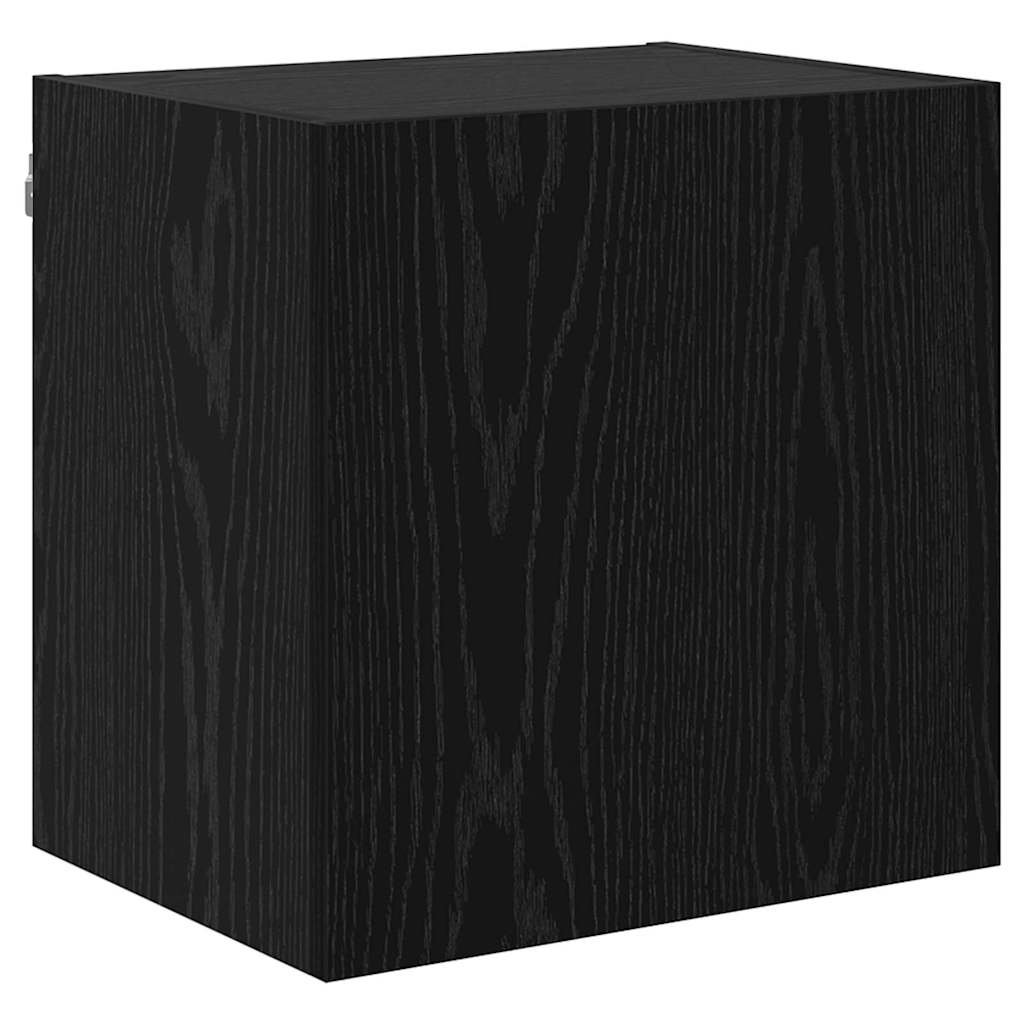 TV Wall Cabinet Black Oak 40.5 x 30 x 40 cm Engineered Wood