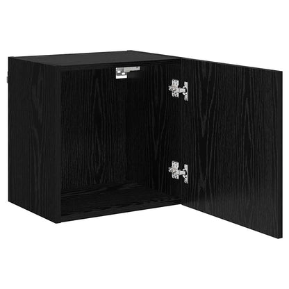 TV Wall Cabinets Wall-mounted 2 pcs Black Oak 40.5 x 30 x 40 cm