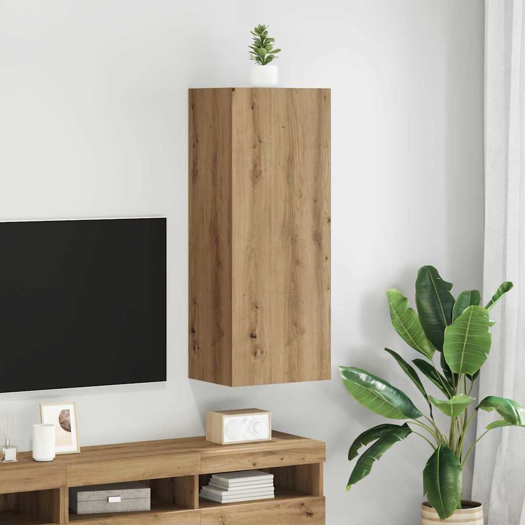 TV Wall Cabinet Artisan Oak 40.5 x 30 x 102 cm Engineered Wood