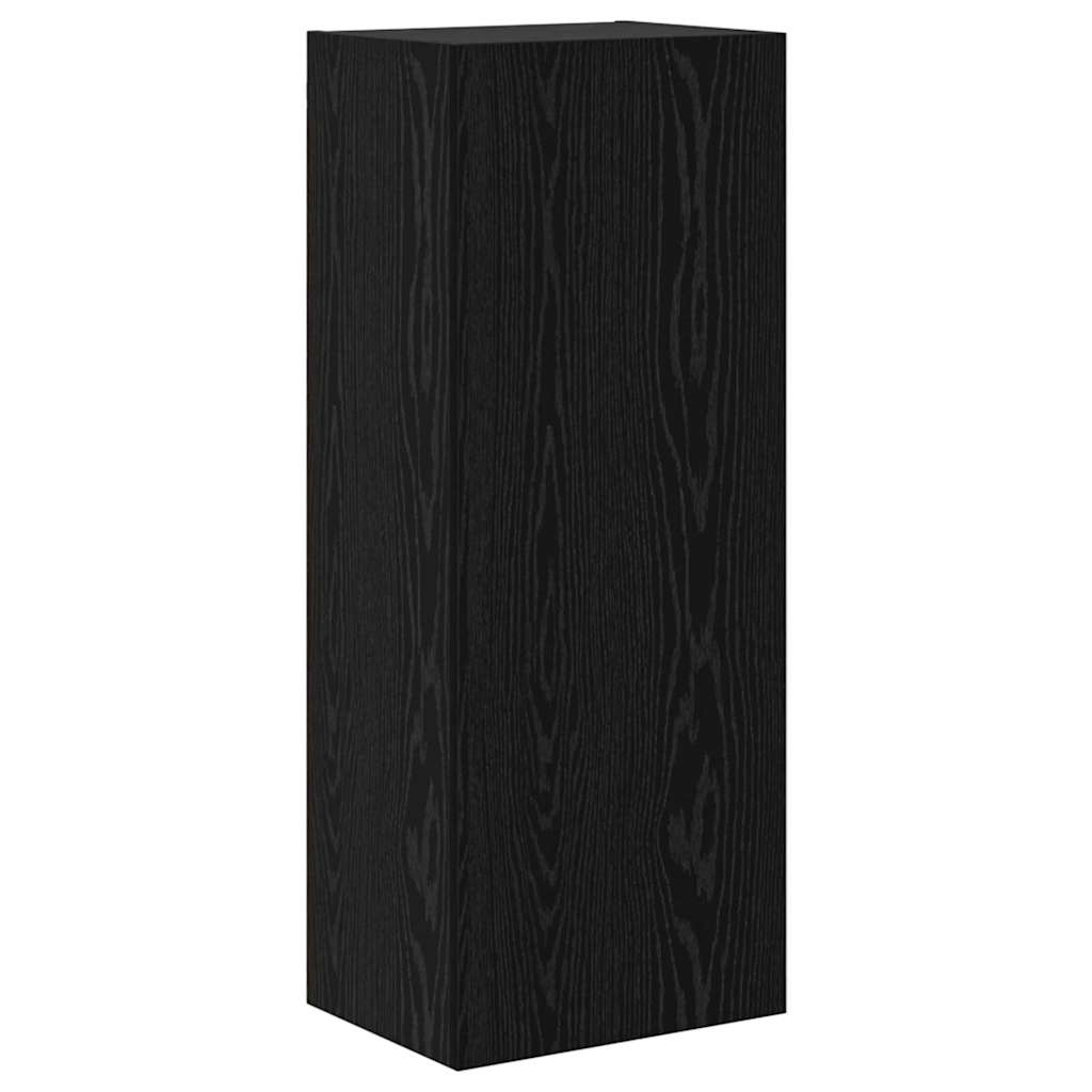 TV Wall Cabinet Black Oak 40.5 x 30 x 102 cm Engineered Wood