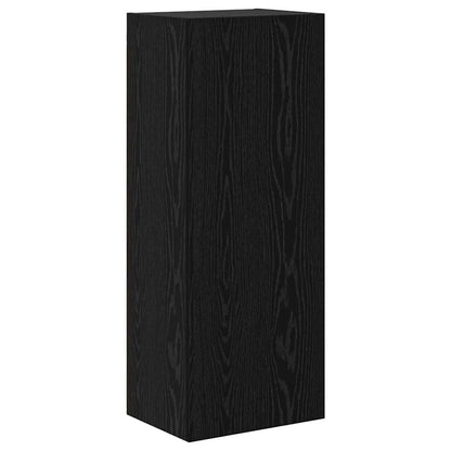TV Wall Cabinet Black Oak 40.5 x 30 x 102 cm Engineered Wood
