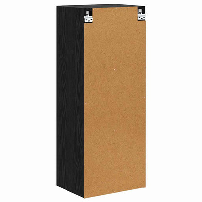 TV Wall Cabinet Black Oak 40.5 x 30 x 102 cm Engineered Wood