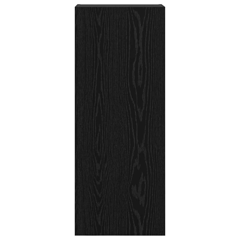TV Wall Cabinet Black Oak 40.5 x 30 x 102 cm Engineered Wood