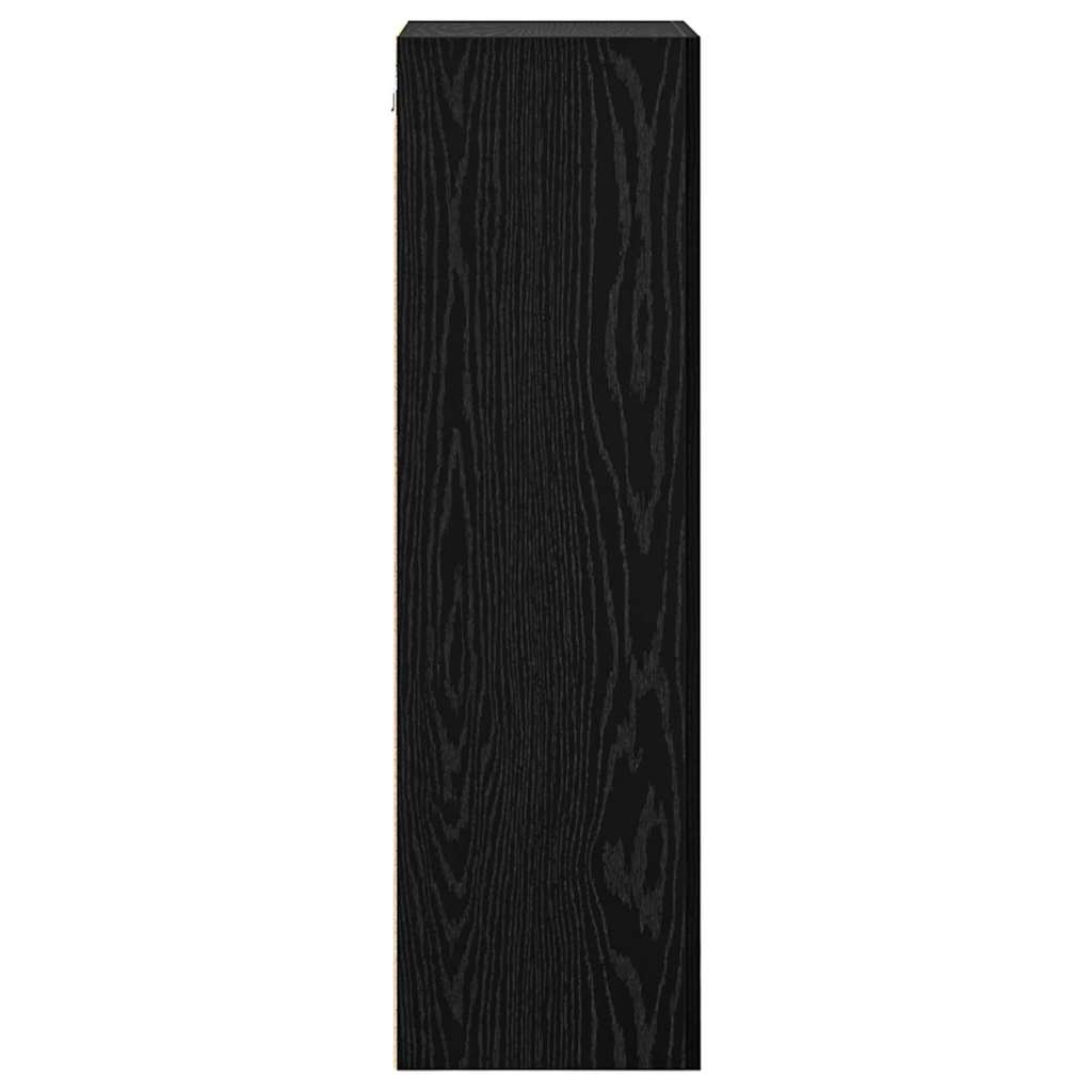 TV Wall Cabinet Black Oak 40.5 x 30 x 102 cm Engineered Wood