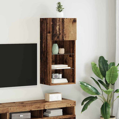 Wall-mounted TV Cabinet Wall-mounted Old Wood 40.5 x 30 x 90 cm