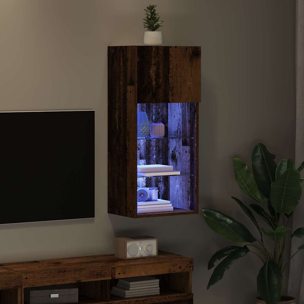 Wall-mounted TV Cabinet Wall-mounted Old Wood 40.5 x 30 x 90 cm