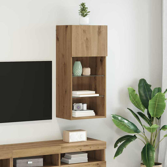 Wall-mounted TV Cabinet Artisan Oak 40.5 x 30 x 90 cm