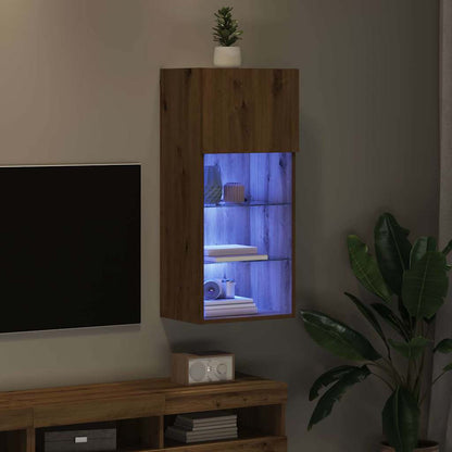 Wall-mounted TV Cabinet Artisan Oak 40.5 x 30 x 90 cm