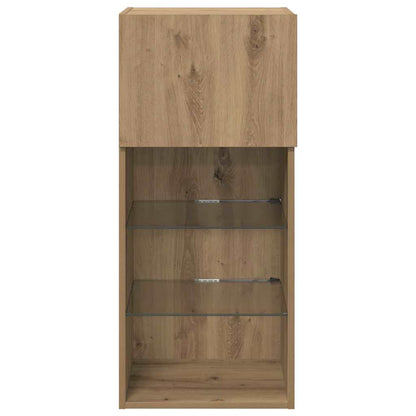Wall-mounted TV Cabinet Artisan Oak 40.5 x 30 x 90 cm
