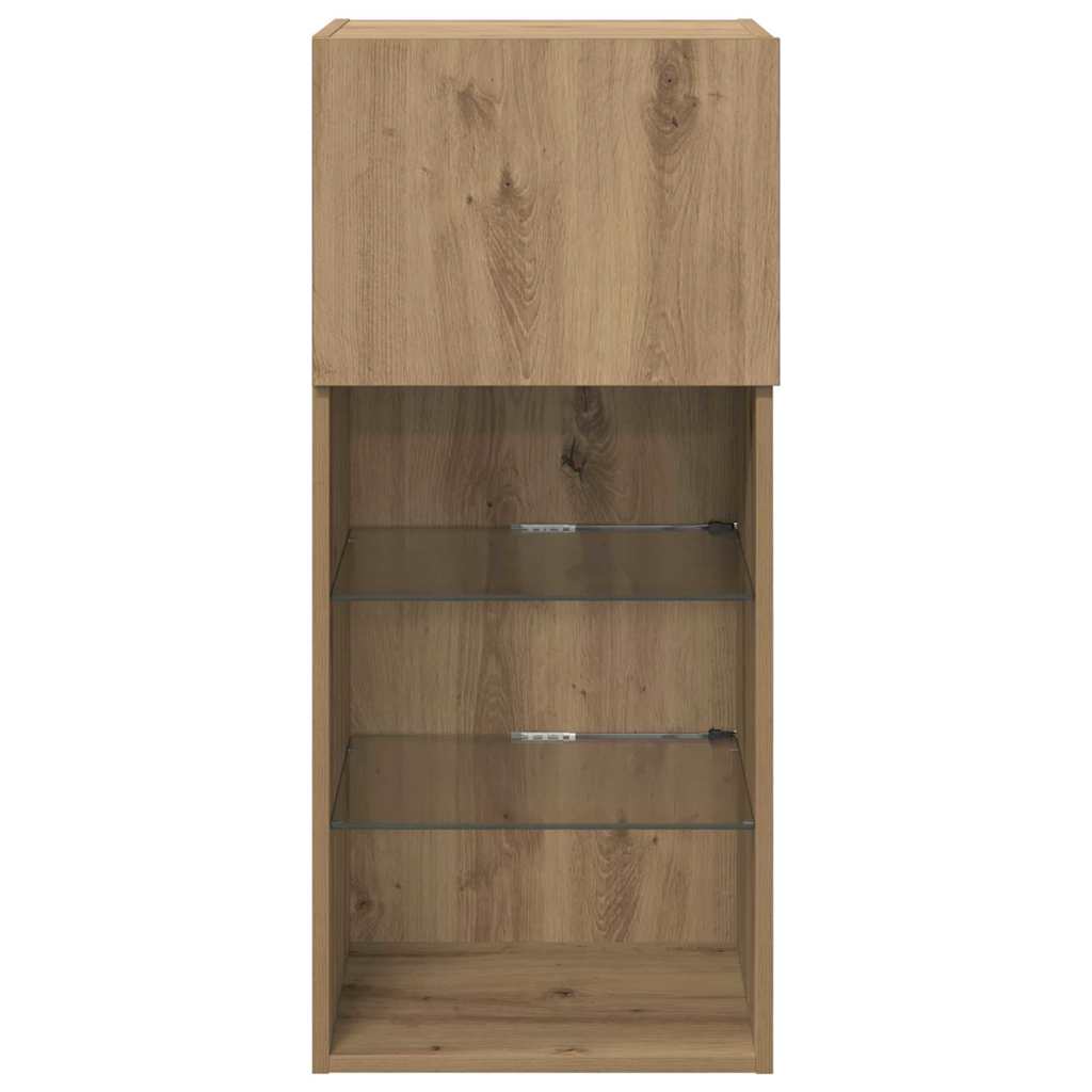 Wall-mounted TV Cabinets 2 pcs Artisan Oak 40.5 x 30 x 90 cm