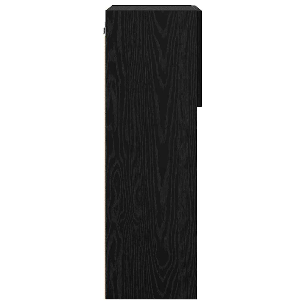 Wall-mounted TV Cabinets 2 pcs Black Oak 40.5 x 30 x 90 cm