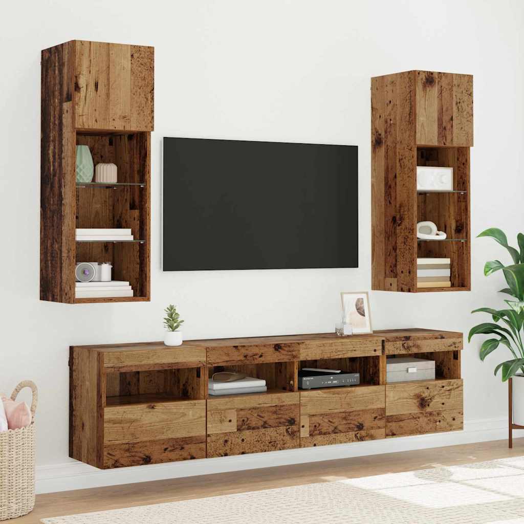 TV Wall Cabinet Old Wood 40 x 30 x 40 cm Engineered Wood