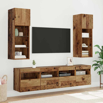 TV Wall Cabinet Old Wood 40 x 30 x 40 cm Engineered Wood