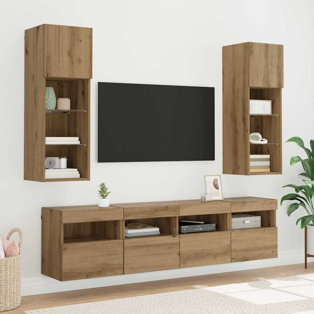 TV Wall Cabinets Wall-mounted 2 pcs Artisan Oak 40 x 30 x 40 cm