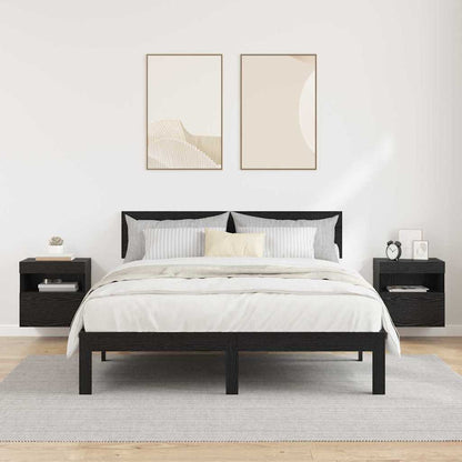 TV Wall Cabinets Wall-mounted 2 pcs Black Oak 40 x 30 x 40 cm