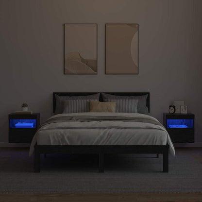 TV Wall Cabinets Wall-mounted 2 pcs Black Oak 40 x 30 x 40 cm