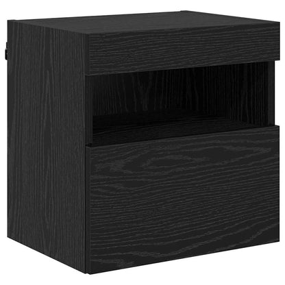 TV Wall Cabinets Wall-mounted 2 pcs Black Oak 40 x 30 x 40 cm