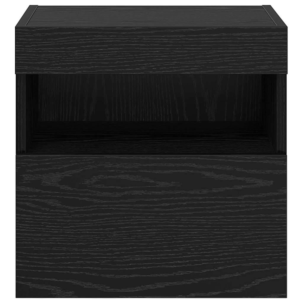 TV Wall Cabinets Wall-mounted 2 pcs Black Oak 40 x 30 x 40 cm