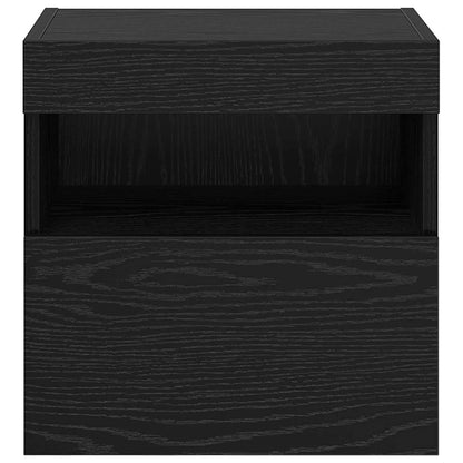 TV Wall Cabinets Wall-mounted 2 pcs Black Oak 40 x 30 x 40 cm
