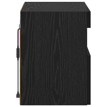 TV Wall Cabinets Wall-mounted 2 pcs Black Oak 40 x 30 x 40 cm