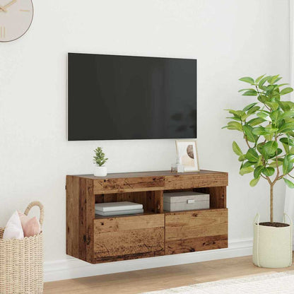 TV Wall Cabinet Old Wood 80 x 30 x 40 cm Engineered Wood