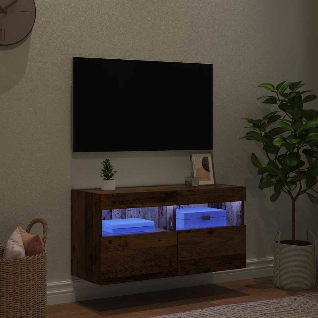 TV Wall Cabinet Old Wood 80 x 30 x 40 cm Engineered Wood