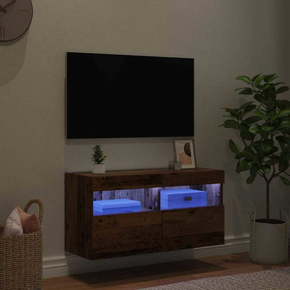 TV Wall Cabinet Old Wood 80 x 30 x 40 cm Engineered Wood