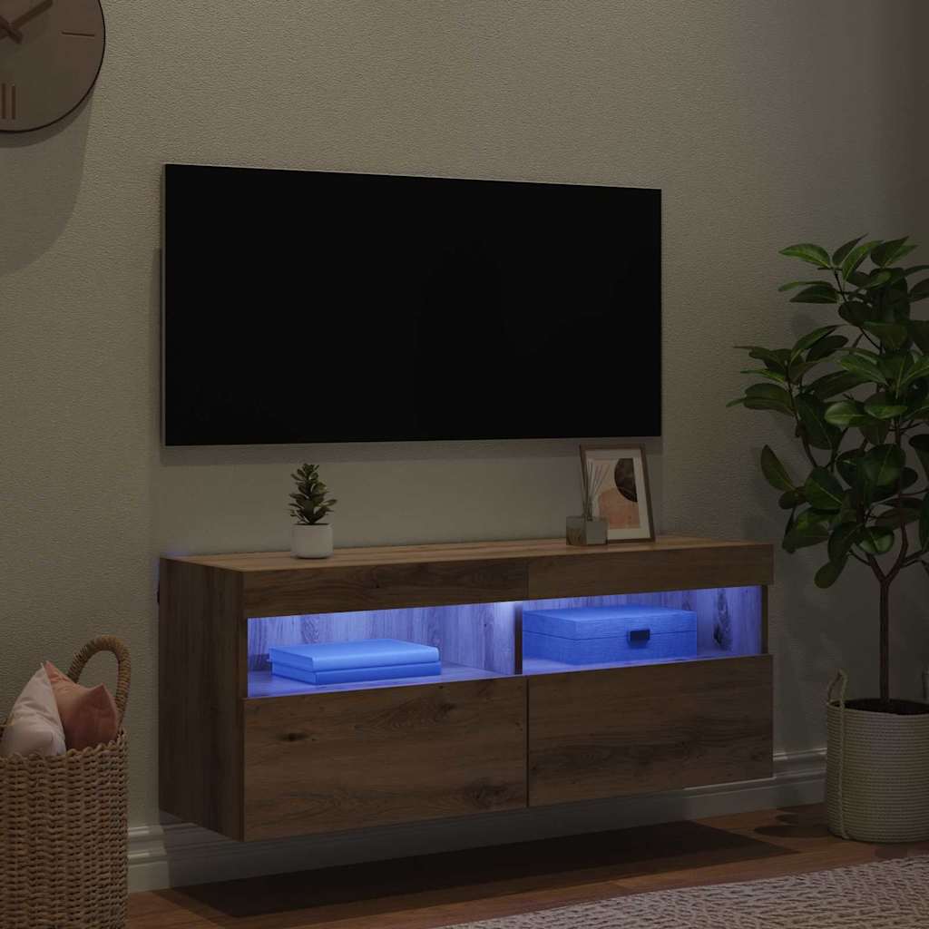 TV Wall Cabinet Artisan Oak 100 x 30 x 40 cm Engineered Wood