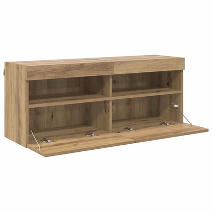 TV Wall Cabinet Artisan Oak 100 x 30 x 40 cm Engineered Wood