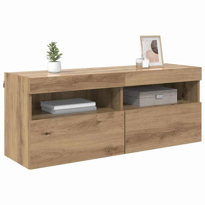TV Wall Cabinet Artisan Oak 100 x 30 x 40 cm Engineered Wood