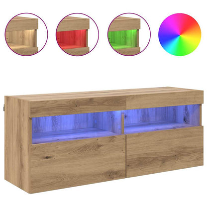 TV Wall Cabinet Artisan Oak 100 x 30 x 40 cm Engineered Wood