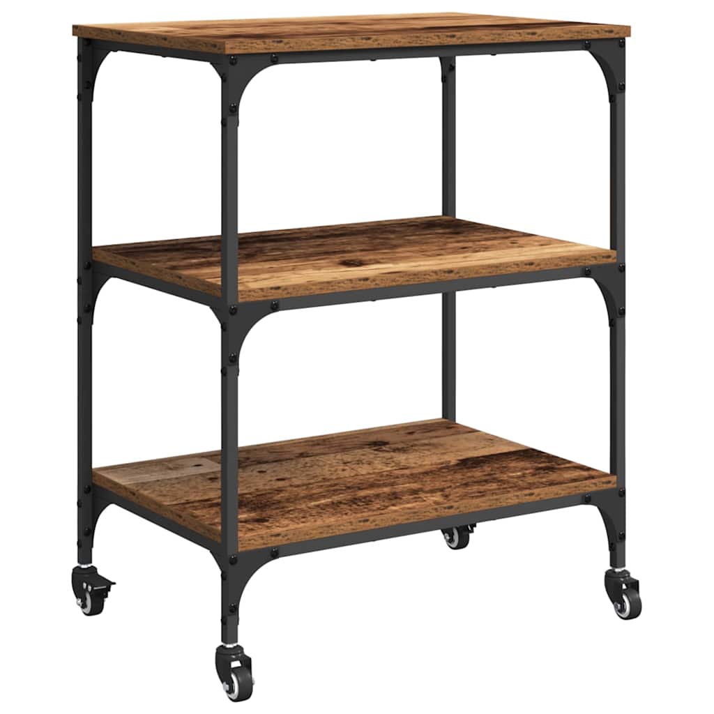 Kitchen Trolley Old Wood 60 x 41 x 76 cm Engineered Wood