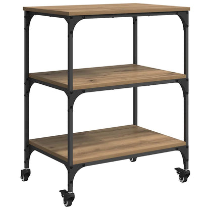 Kitchen Trolley Artisan Oak 60 x 41 x 76 cm Engineered Wood