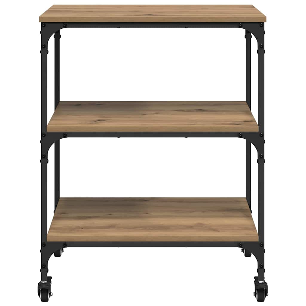 Kitchen Trolley Artisan Oak 60 x 41 x 76 cm Engineered Wood