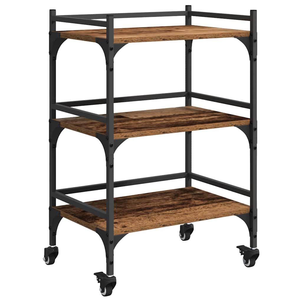 Kitchen Trolley Old Wood 50 x 35 x 75.5 cm Engineered Wood