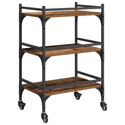 Kitchen Trolley Old Wood 50 x 35 x 75.5 cm Engineered Wood