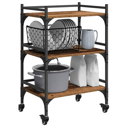 Kitchen Trolley Old Wood 50 x 35 x 75.5 cm Engineered Wood
