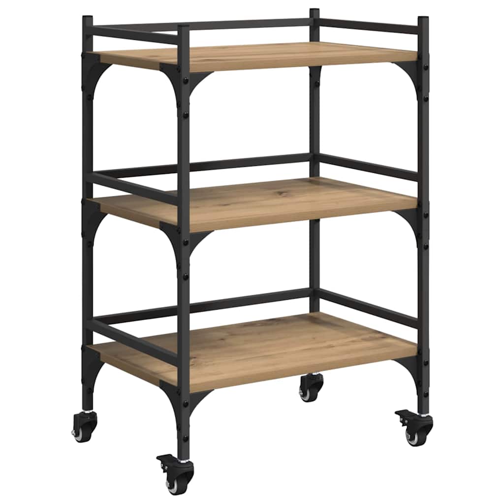 Kitchen Trolley Artisan Oak 50 x 35 x 75.5 cm Engineered Wood