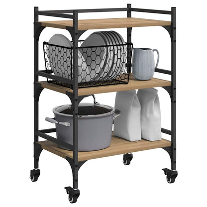 Kitchen Trolley Artisan Oak 50 x 35 x 75.5 cm Engineered Wood