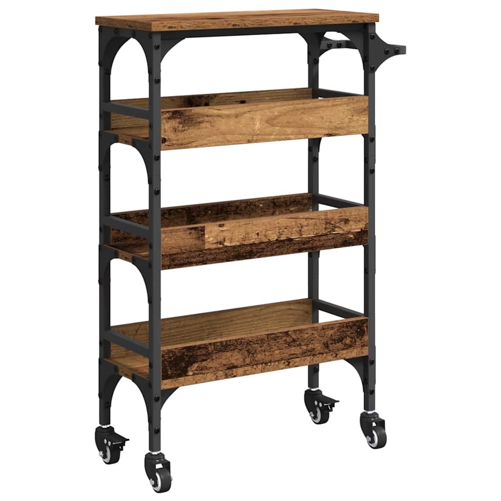Kitchen Trolley Old Wood 53 x 20 x 76 cm Engineered Wood